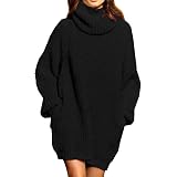 SKCUTE Women's Knitted Turtleneck Sweater - Oversized Cashmere Acrylic Pullover | Long Sleeve Cozy Sweater