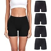 wirarpa Women's Modal Boy Shorts Panties Soft Microfiber Boxer Briefs Underwear 4 Pack