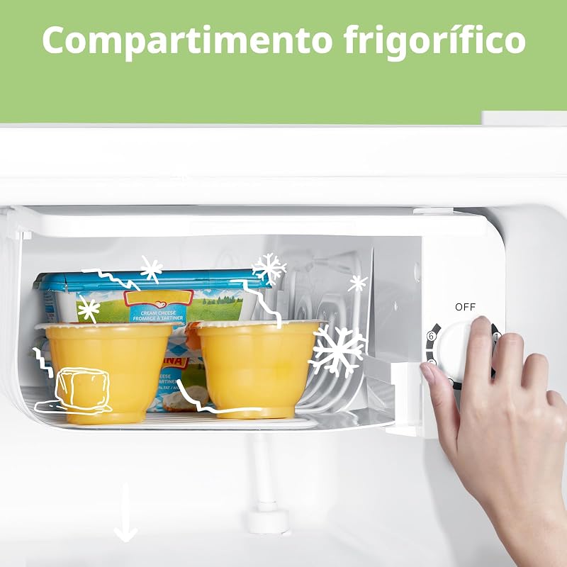' RCD50WH2(E) Frigorífico Mini Bar, pequeno silencioso, porta mono, para aplicações em hotel, casa, escritório, 43L, branco, 47,2 x 45 x 49,2 cm