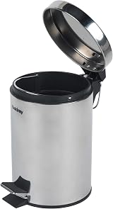 Beldray Small Round Stainless Steel Pedal Bin 3L Soft Close With Inner Bucket view 5