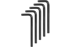HARFINGTON 5pcs Hex Key Wrench 3/16" L-Shape Hexagon SAE Wrenches Chrome Vanadium Steel Repairing Tool for Home Repair, Black