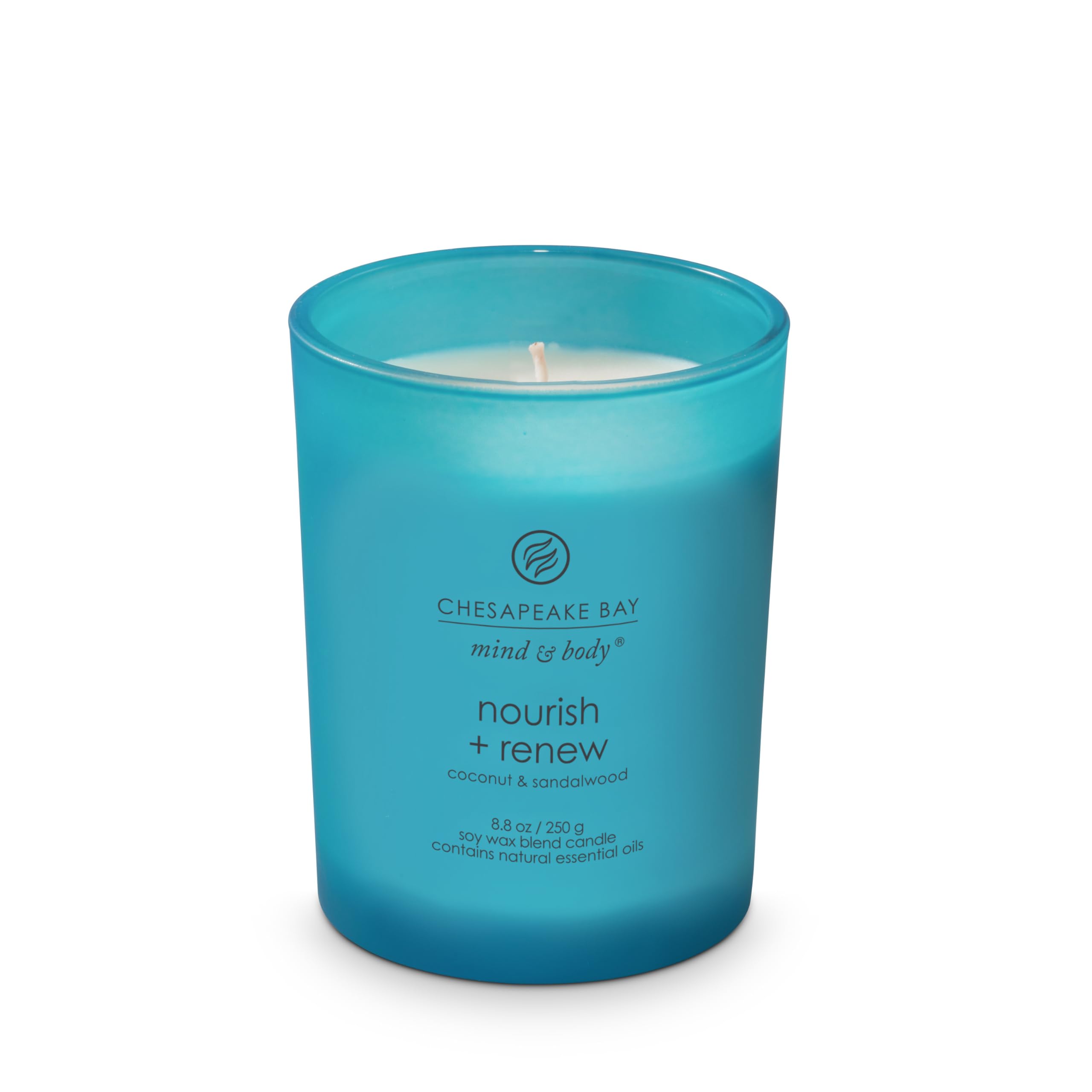 Chesapeake Bay Candle Mind & Body Medium Jar Candle, Nourish + Renew (Coconut & Sandalwood)