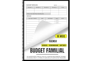 Budget Familialle Francais: 18 MoisPlanificateur mensuel, hebdomadaire et quotidien. pour une Gestion Optimale des Finances Q