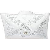 Nuvo SF77/126 Square Floral Design Close to Ceiling Fixture , White