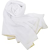 The Turkish Emporium BellyLady Stunning Handmade Chiffon Belly Dance Veil, For Practice-White