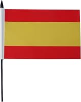 AZ FLAG Spain Table Flag 5x8 in 21x14 cm with Pole & Black Base view 2