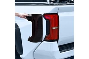 FUJIYOUPIN Taillight Protector Covers Custom Fit for Tacoma 2025 2024, for Gen 4th Tacoma Accessories ABS Car Taillight Protective Shell Bezels Smoke Black Taillight Shell