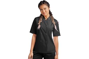 UA CHEF Women's Chef Coat - Breathable Mesh Panels, Professional Kitchen