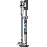 PEGZONE Vacuum Cleaner Stand, Compatible with Dyson G5 V15 V12 V11, Black | with 2 Removable Accessory Clips, for V10 V8 V7 V6, Vacuum Attachment Organizer with Built-in Cable Slot