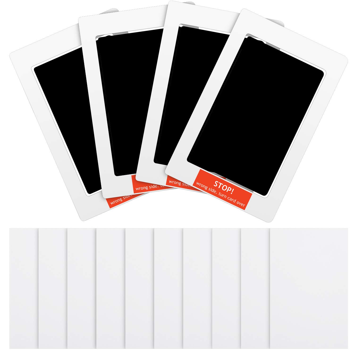 Outus 14 Pcs Newborn Handprint and Footprint Kit, Paw Print Kit for Dogs, 4 Clean Touch Ink Pads 10 Imprint Cards for Newborn Dog Cat Pet Nose Finger Hands Feet