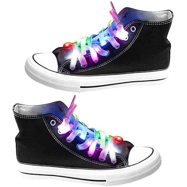 Lacets Lumineux LED - 120 Cm, 3 Modes, Piles Remplaçables, Pour Chaussures De Course, Fête, Sécurité Nocturne