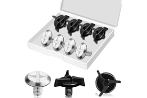 LLOUSSAK 16Pcs Motorcycle Helmet Visor Screws Kit, Universal Dirt Bike Helmet Fasteners, Plastic & Alloy Motorcycle Mask Visor Clips with Washers, Replacement Screw for Football Hockey Helmet Accessories