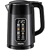 Mecity Electric Kettle Touch Screen Temperature Control Water Boiler, No Plastic Contact with Water. 6 Preset Temperature Pro