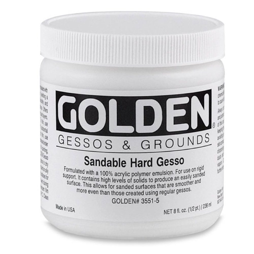 GOLDEN Acrylic 8 Oz Sandable Hard Gesso