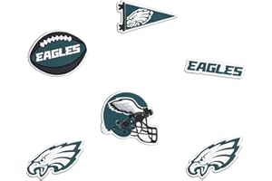 FOCO NFL unisex-adult NFL Team Logo 6-Pack Shoe Charms