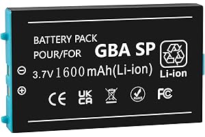 TAYUZH 1600mAh Battery Replacement for Nintendo Gameboy Advance SP Rechargeable Lithium-ion Battery for Nintendo GBA SP AGS-001 SAM-003