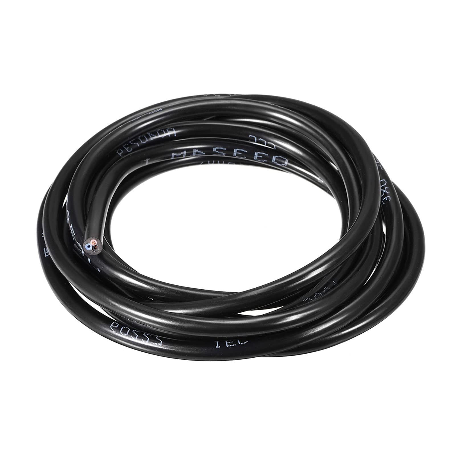 Rebower RVV Wire Cable 3 Conductor PVC Coated Copper, [for Car Solar RV Inverter] - 18AWG / 9.8Ft / 0.75x3 / Black