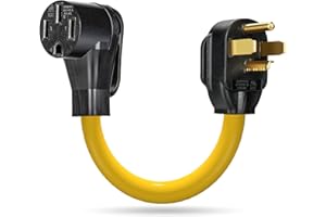 LAZMUMI NEMA 14-30P to 14-50R EV Charger Adapter Cord Compatible with EV, 125V/250V 4 Prong Dryer Outlet Male Plug to 50 Amp 4 Prong Female EV for for Level 2 Charging Tesla Charger