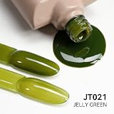 MAYCHAO Jelly Gel Nail Polish 15ML Green Soak Off UV LED Translucent view 2