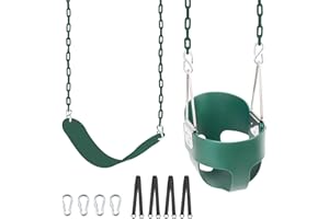 KINSPORY Toddler Swing & Child Swing Seat, Heavy-Duty High Back Fully Assembled Baby Swing, Iron Chain Eva Swing for Indoor/O