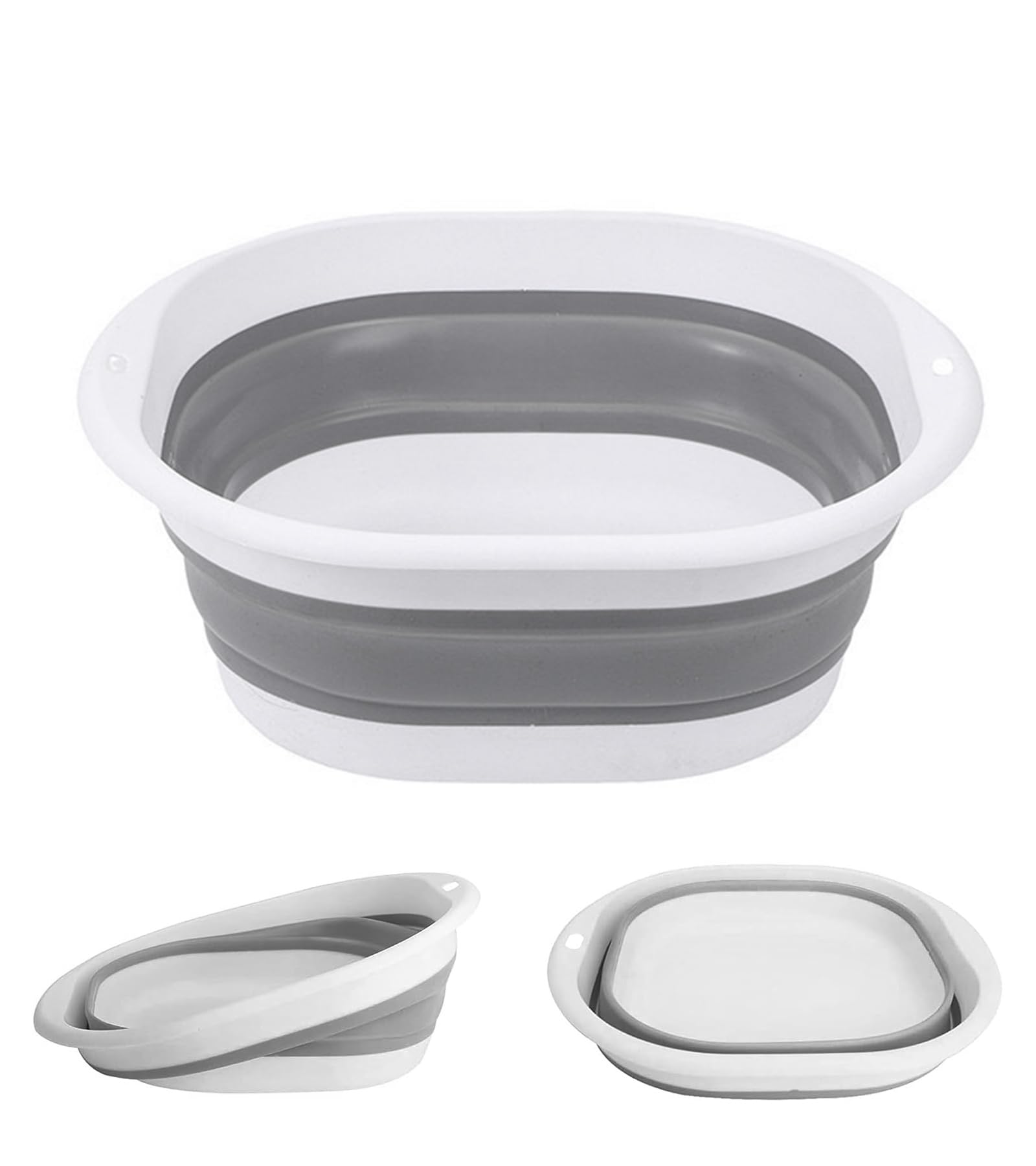 Collapsible Washing Up Bowl, Portable Wash Basin Silicone Plastic Basket Multipurpose Outdoor Travel Basin Camping Sink, Space Saving Folding Washtub (9L)