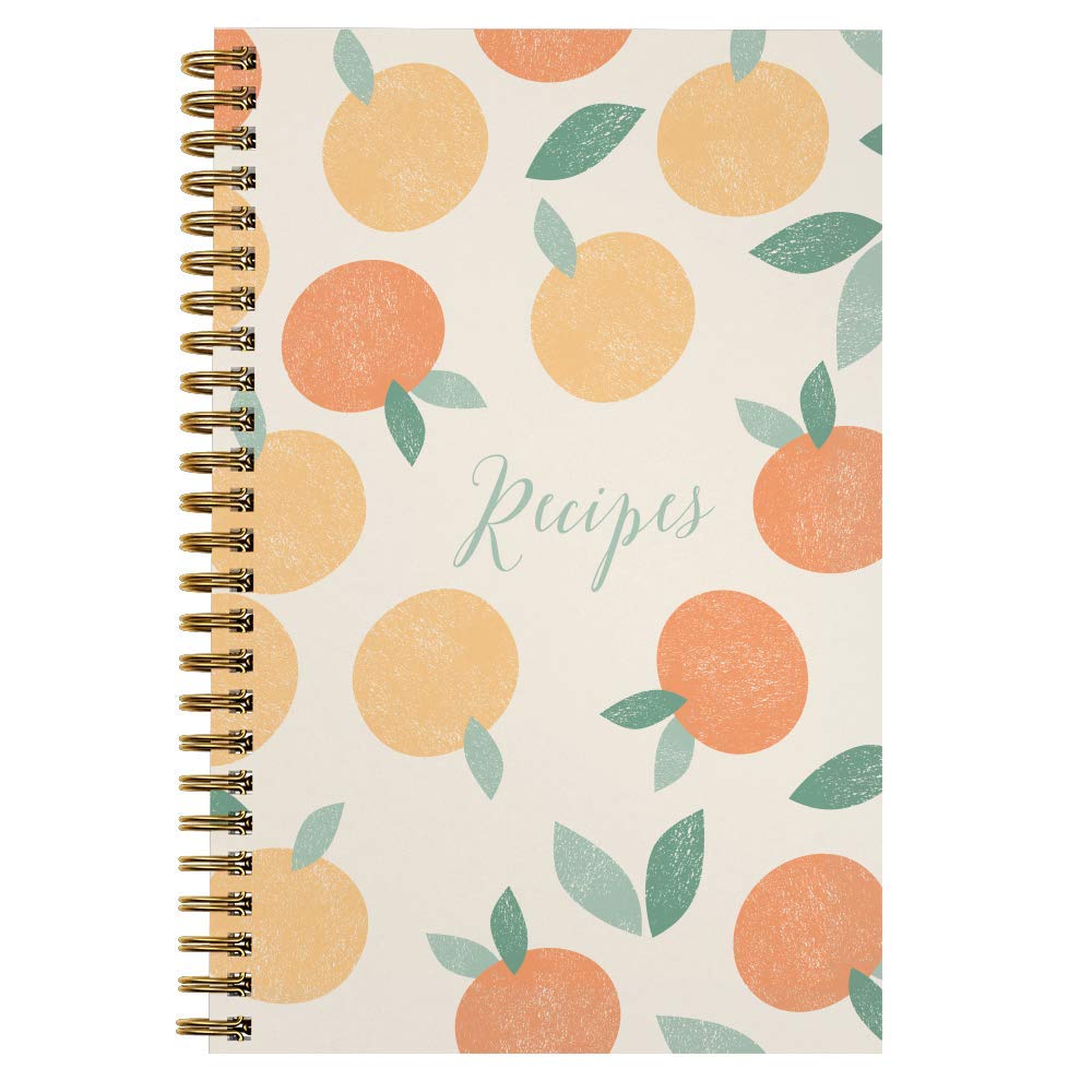 Gotcha Covered Notebooks Softcover Sweet Recipes 5.5" x 8.5" Spiral Recipe Notebook/Journal, 120 Recipe Pages, Durable Gloss Laminated Cover, Gold Wire-o Spiral. Made in the USA