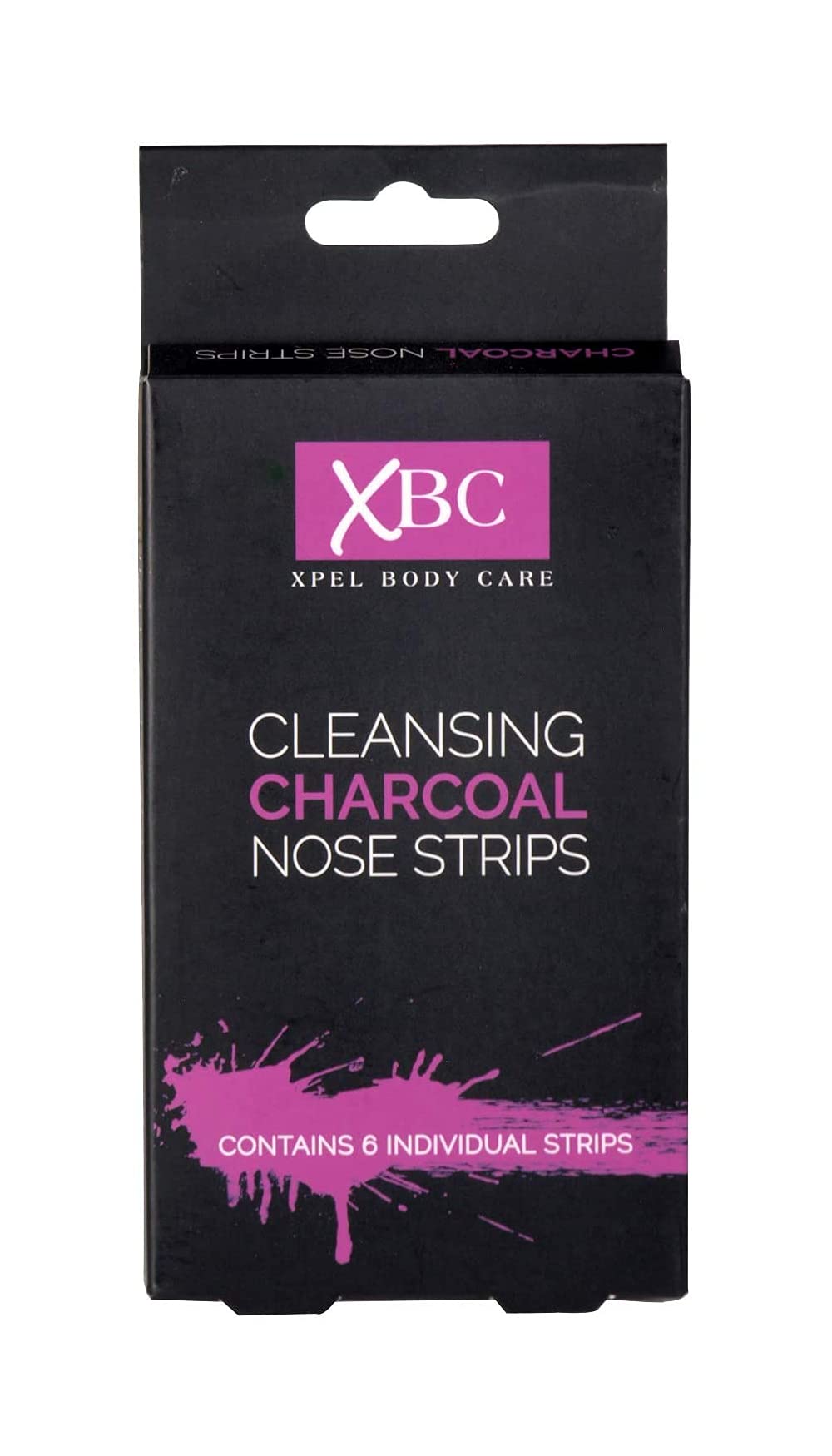 XPEL BODY CARE Cleansing Charcoal Pore Nose Strips for Blackhead Removal, Pack of 6 Nose Strips