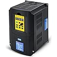 VFD 7.5KW 10HP 220V 1 or 3 Phase Input 3 Phase 0-400HZ Output 50A Variable Frequency Drive Controller Vector Control Inverter Converter for CNC Motor Speed Control and Spindle