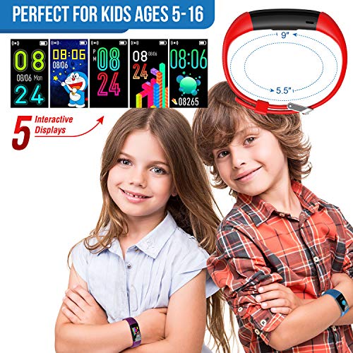 Inspiratek Kids Fitness Tracker for Girls and Boys Age 516 (4 Color