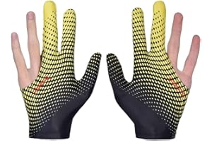 Anser M050912 Man Woman Elastic 3 Fingers Show Gloves for Billiard Shooters Carom Pool Snooker Cue Sport - Wear on The Right or Left Hand 1PCS