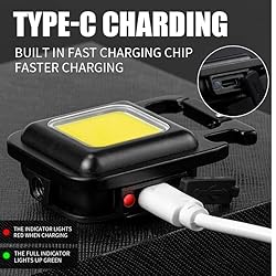 Ivylovme Mini COB Keychain Light, Rechargeable