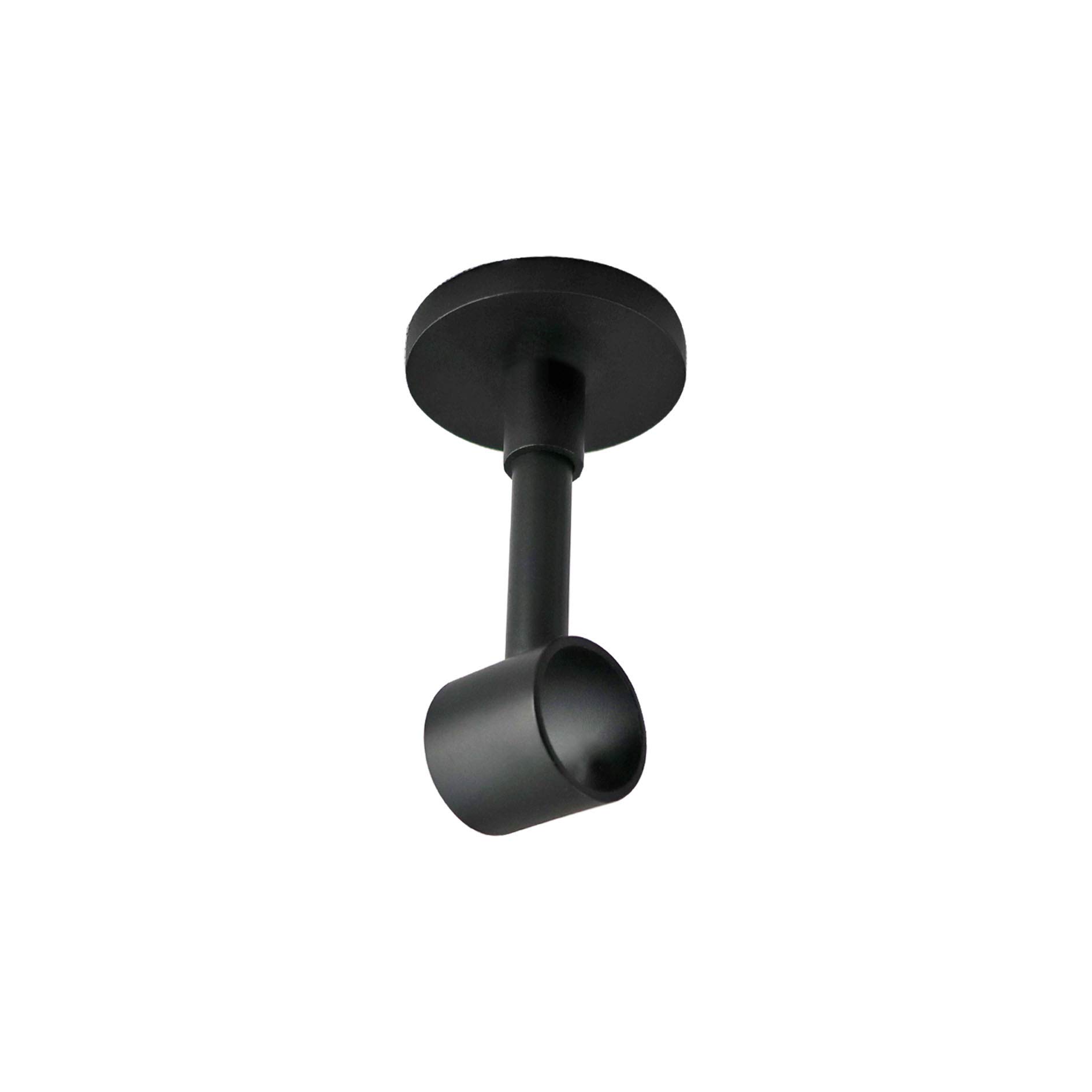 Your Home Online 19mm and 28mm Curtain Pole Rod Ceiling Hanger Bracket Holder Support Metal Brushed Chrome Brass Black Copper (Matt Black, 19mm)