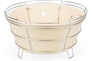 onlyfire Charcoal Firebox Set, Stainless Steel Charcoal Ash Basket with Heat Deflector for Char-Griller Akorn Kamado Kooker C