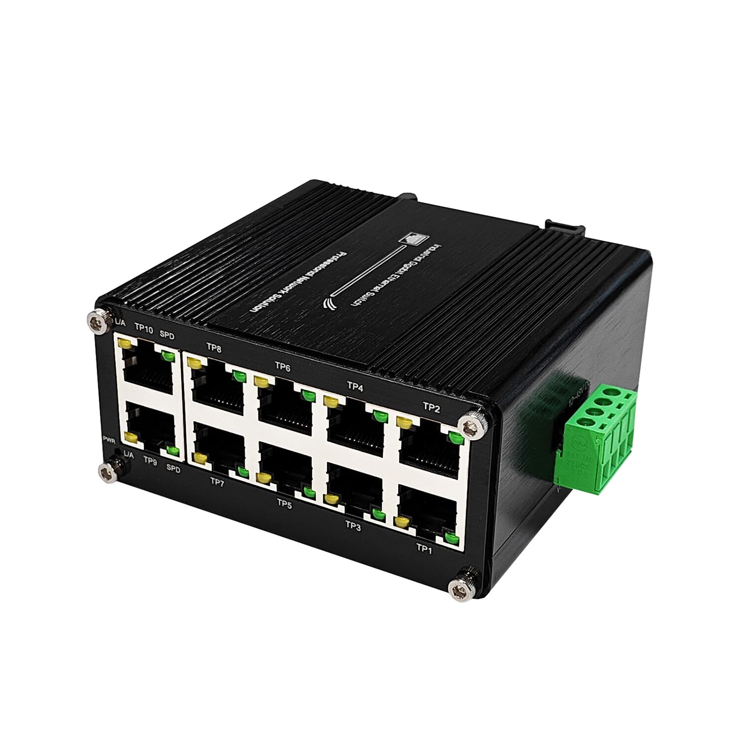 Photo 1 of 10-Port Gigabit Ethernet Switch,Industrial Design with Rugged Metal Case, Plug and Play, Full-Duplex Fast Ethernet Connectivity, Unmanaged Gigabit Switch, Compact Mini Size, Din-Rail or Wall Mount