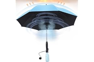 FIYLIAO Umbrella with fan and mist spray,Rechargeable - Ultimate Solution for Cooling & UV Protection - Ideal for Summer, Beach, Outdoor Sports, Golf, Fishing Activities.