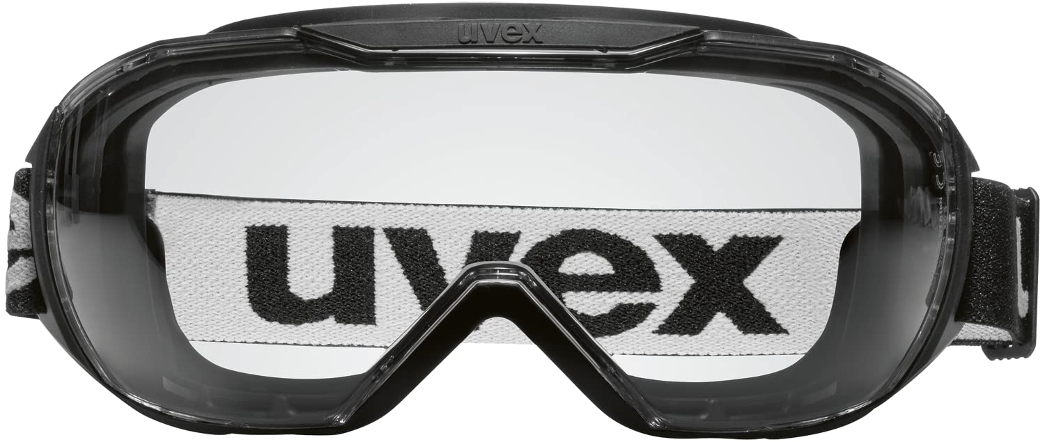 Uvex Megasonic - Safety Goggles - Over Glasses for Glasses Wearers - Anti-Fog Inside Extremely Scratch-Resistant & Chemical Resistant Exterior