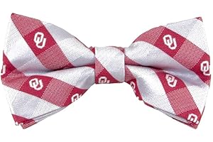 Eagles Wings Oklahoma Sooners Checked Logo Bow Tie - College Team Logo