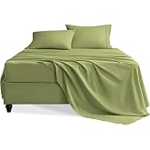 Swiftify Queen Sheet Set, 4 Pieces Hotel Luxury Soft Microfiber Queen Bed Sheets Set, Up to 16" Deep Pockets, Oeko-Tex Sheets with Elastic, Breathable, Wrinkle Free (Green, Queen)