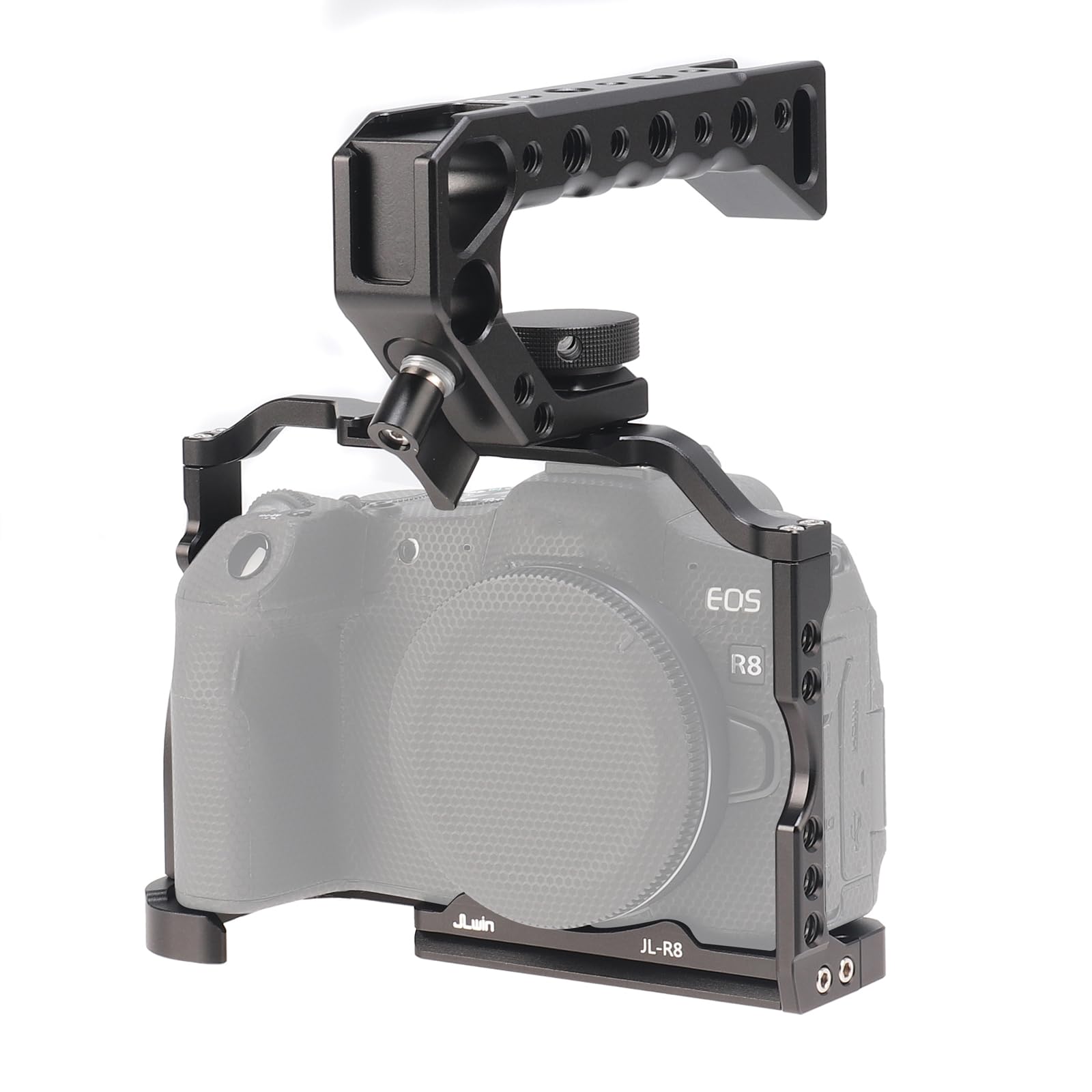 FOTGA Camera Cage + Top/Side Handle Grip KIT for Canon EOS R8 & EOS RP Mirrorless Camera, Aluminium Video Vlogging Stabilizer Rig with Cold Shoe, 1/4"-20 Screw Mount, 3/8"-16 Locating Pin for Arri — image 1