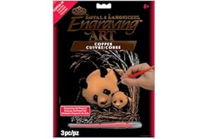 Royal & Langnickel Copper Foil Engraving Art Kit 8"X10" - Panda & Baby
