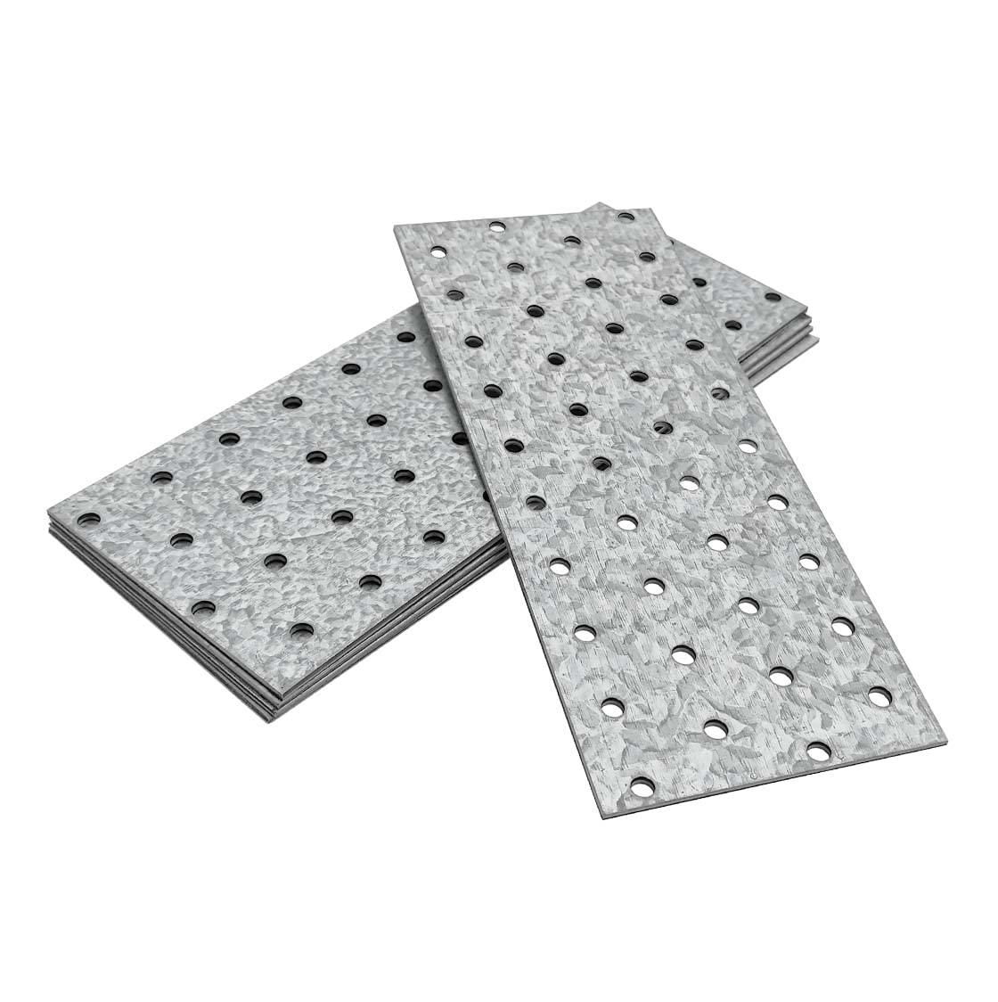 OMIDEAS 5 x Flat Joining Plates (200 x 80 x 2) Connecting Perforated Metal Brace Bracket Timber Wood Fixing Galvanised Steel Repair Connector
