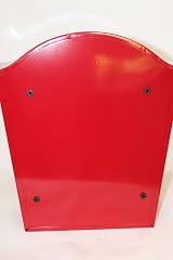 Garden Market Place Galvanised Red Wall Mounted Post Box Letter Box - 370mm view 6