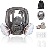 XLRPAT Double filter full face respirator gas mask Dust/gas filter full face mask, suitable for painting, chemical, pesticide, fire fighting, dust