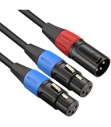 SiYear XLR Mâle vers Double 1/4 pouce Y Splitter Cable, 6.35mm 1/4