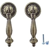 Nicerity 4-Pack Antique Teardrop Cabinet Knobs - Red Bronze Zinc Alloy Pull Handles