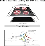 Karinear 60cm Ceramic Hob 4 Zone Built-in Knob Control 6000W Hard Wired view 6