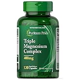 Puritan's Pride Triple Magnesium Complex, 400mg, Helps Maintain Healthy Bones, 120 Rapid Release Capsules