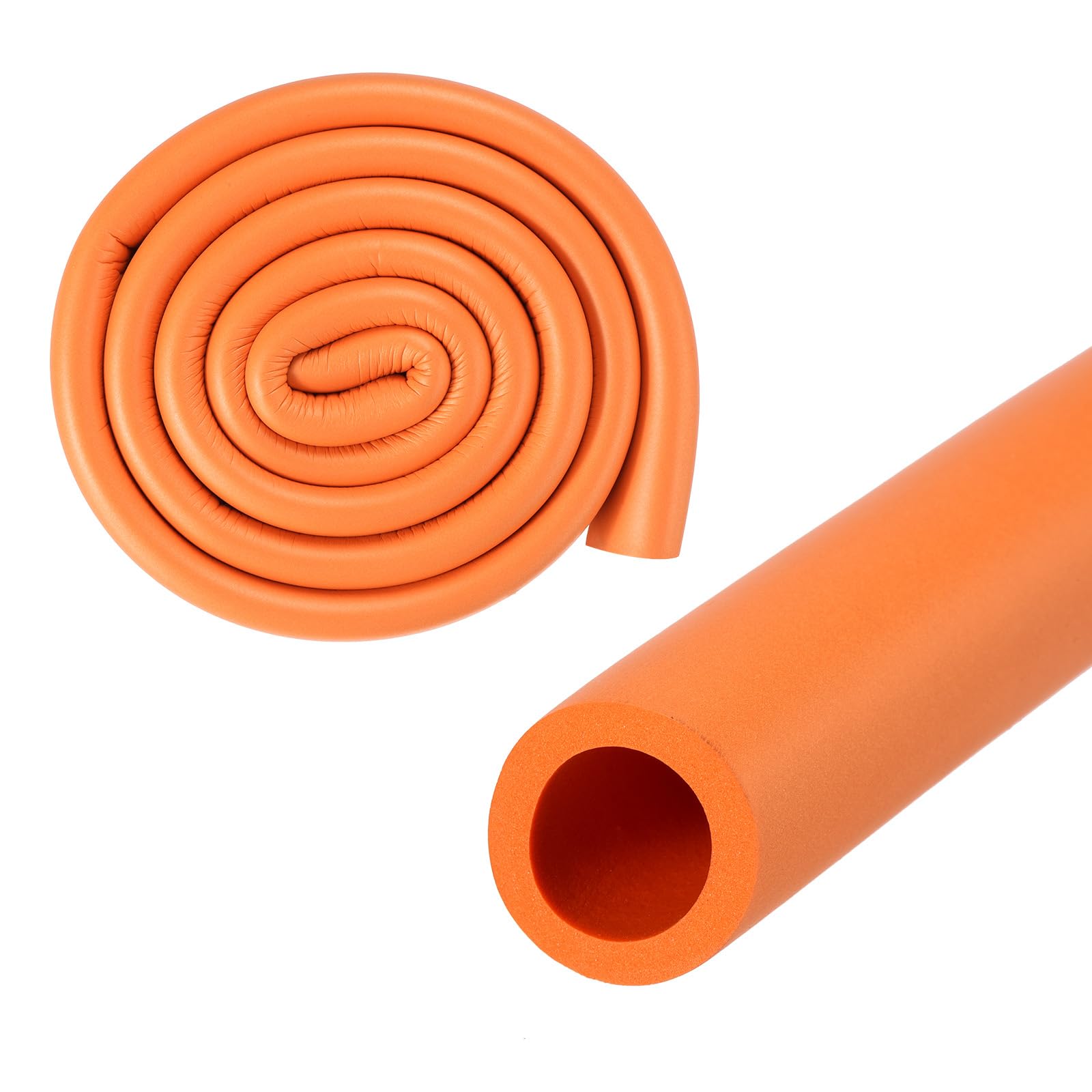 M METERXITY Pipe Insulation Tube, 22mm 7/8" ID 32mm OD 3.3Ft 1m Length, Soft Flexible Foam for Handle Grip Support/Guitar Stand/Roof Racks [Orange]