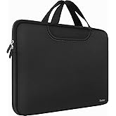 Laptop Sleeve Bag 15.6 Inch, Durable Traveling Briefcase Handle Bag & with Extra Pockets, Computer Protective Case Compatible for 15 15.6 inch HP, Dell, Acer, Asus, Black