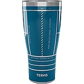 Tervis Traveler Pickleball Pick A Court Triple Walled Insulated Tumbler Travel Cup Keeps Drinks Cold & Hot, 30oz, Stainless Steel